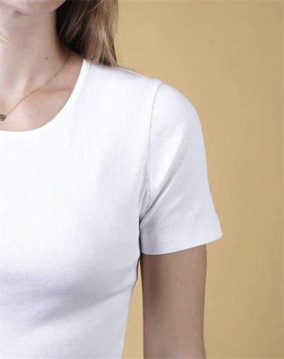 Elsk - Rib Womens T-shirt - White